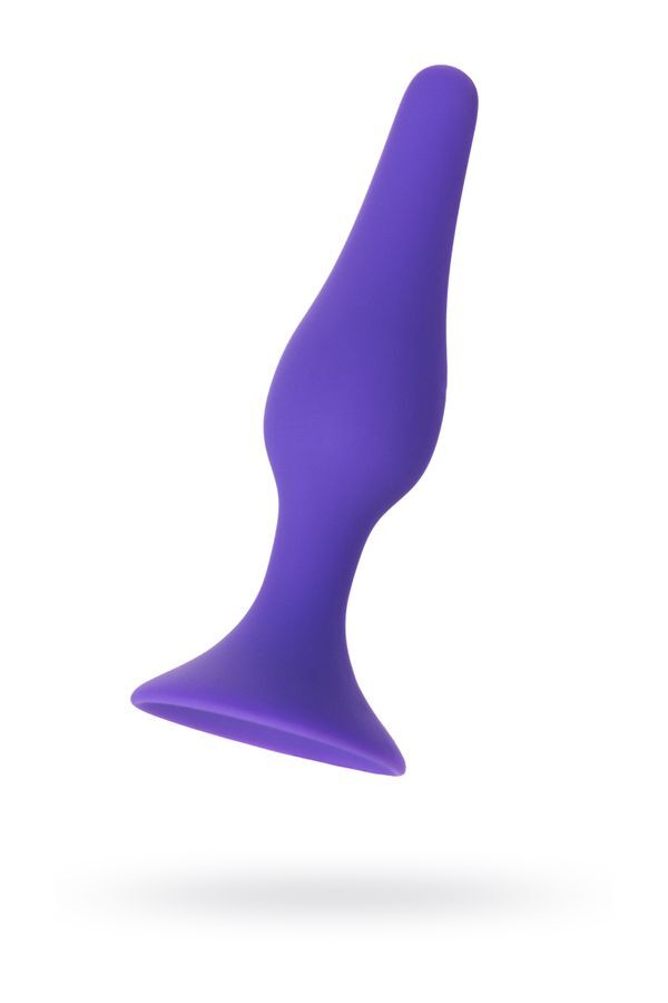Dokulu Silikon Anal Tıkaç Plug 11cm Mor