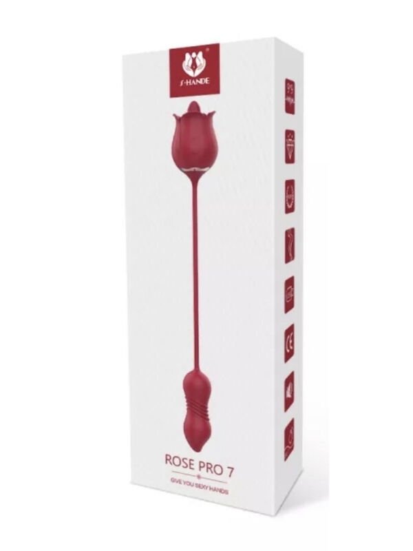 S-Hande Rose Pro 7 İleri Geri Hareket ve Dil vibratör