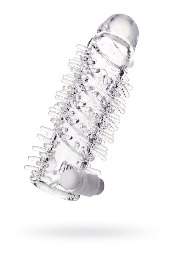 Ucu Dolgulu Titreşimli Tırtıklı 13.4cm Penis Kılıfı