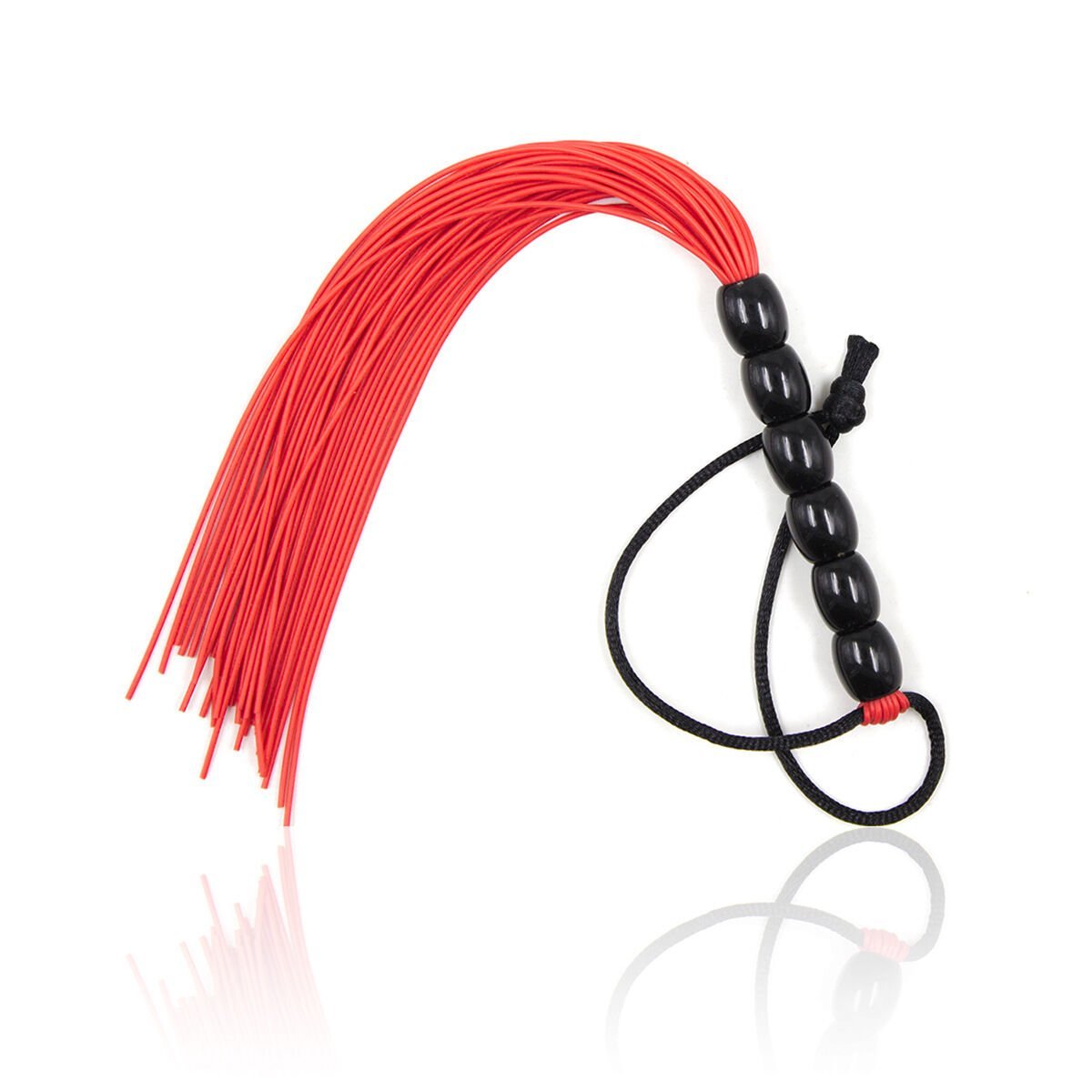 Fetilux Tüylü Silikon 23cm Mini Kırbaç - Kırmızı