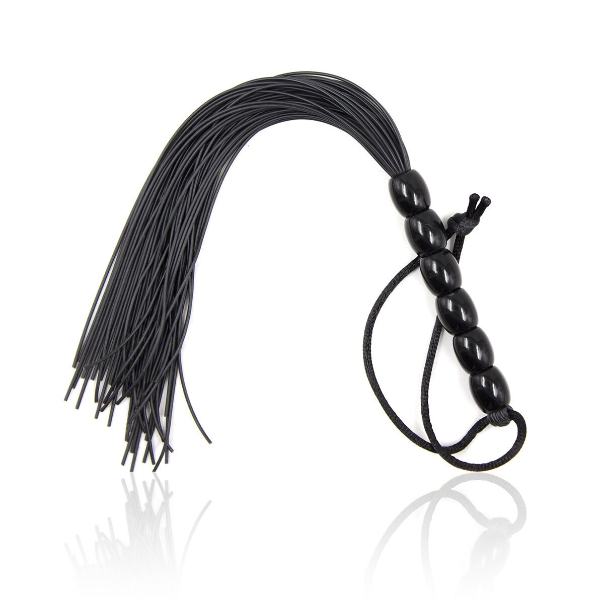 Fetilux Tüylü Silikon 23cm Mini Kırbaç - Siyah