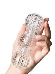 Censan Lingam Masturbator Rashmi, TPE, Şeffaf, 15,5 cm