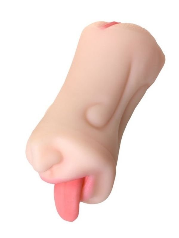 Censan Juicy Pussy Masturbator Realistik Fruity Tongu, Ağız ve Vajina TPE Ten 19 cm