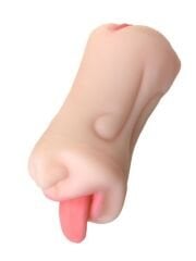 Censan Juicy Pussy Masturbator Realistik Fruity Tongu, Ağız ve Vajina TPE Ten 19 cm