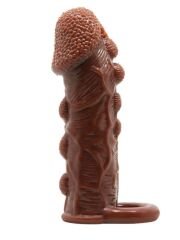 Censan 3 cm Uzatmalı Damarlı Penis Kılıfı Esmer