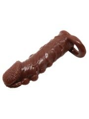 Censan 3 cm Uzatmalı Damarlı Penis Kılıfı Esmer
