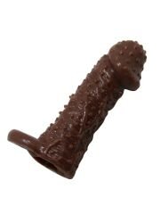 Censan 4 cm Uzatmalı Damarlı Penis Kılıfı Esmer