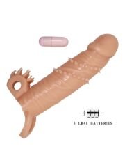 Censan 4 cm Dolgu Uzatmalı Titreşimli Penis Kılıfı