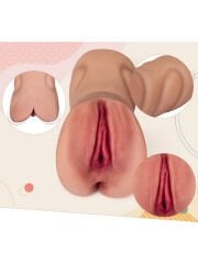 Censan Yeni Nesil Gerçekçi Çift Girişli Anal Vajinal Melez Mastürbatör