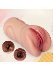 Censan Yeni Nesil Gerçekçi Çift Girişli Anal Vajinal Melez Mastürbatör