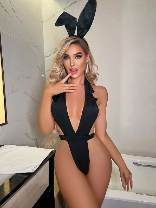 Censan Kadın Siyah Fantezi Seksi Babydoll