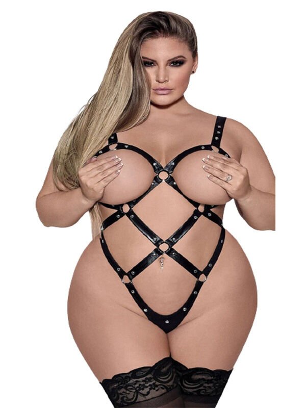 Censan Siyah Büyük Beden Seksi Fantezi Çılgın Sıcak