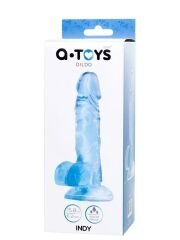 CENSAN Jel Dildo Mavi 15,8 cm