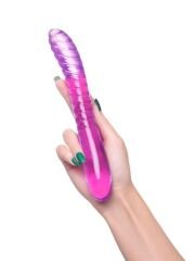 CENSAN Çift Taraflı Jel Dildo Frica, TPE, mor, 23 cm