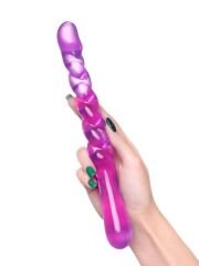 Censan Çift taraflı Jel Dildo Tanza, TPE, mor, 27,5 cm