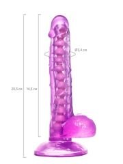 Censan Kıkırdaklı Jel Dildo Celiam, TPE, mor, 20,5 cm