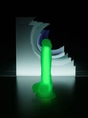 Censan Beyond Clark Glow Gece Parlayan Yeşil Dildo Silikon Şeffaf 22 cm
