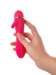 Censan Klitoral Uyarıcılı 20 Modlu Vibratör Silikon Pembe 15 cm