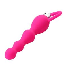 Backpart Titreşimli Boğumlu Halkalı Anal Tıkaç - Pembe