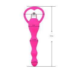 Backpart Titreşimli Boğumlu Halkalı Anal Tıkaç - Pembe