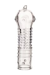Tırtıklı Noktalı Şeffaf 14.7cm Penis Kılıfı