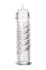 Tırtıklı Noktalı Şeffaf 15.3cm Penis Kılıfı