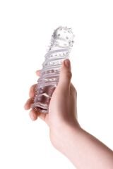 Tırtıklı Noktalı Şeffaf 15.3cm Penis Kılıfı