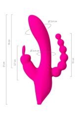 Censan Jos Spanky Üçlü 21cm Pembe Vibratör