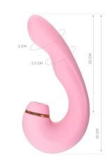 Censan Jos Juna Vakum ve Titreşimli 15cm Pembe Vibratör