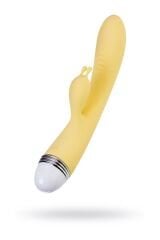 Klitoral Uyarıcılı 10 Modlu USB Şarjlı 22cm Sarı Vibratör