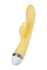 Klitoral Uyarıcılı 10 Modlu USB Şarjlı 22cm Sarı Vibratör
