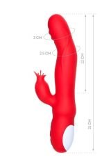 Censan Jos Redli 21cm Kırmızı Klitoral Uyarıcılı Vibratör