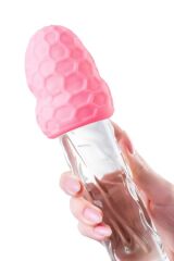 Cep Tipi Tırtıklı Desenli Yumurta Mastürbatör - 8cm Pembe
