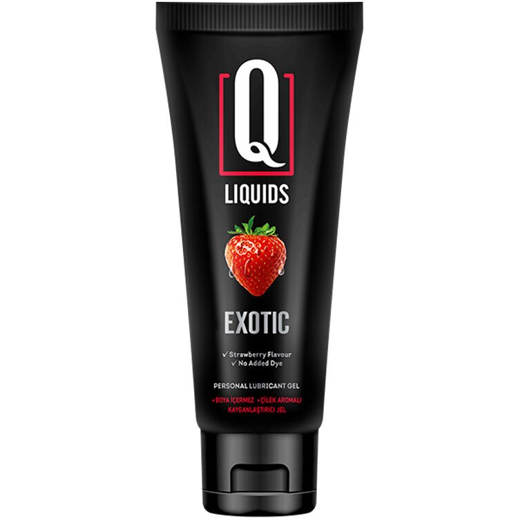 Q Liquids Exotic Çilek Aromalı Kayganlaştırıcı Jel