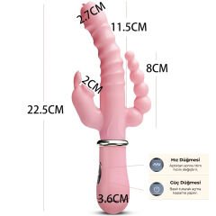 Vibex Çift Penetrasyon 3'lü Tavşan Vibratör
