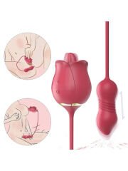 S-Hande Rose Pro 7 İleri Geri Hareket ve Dil vibratör