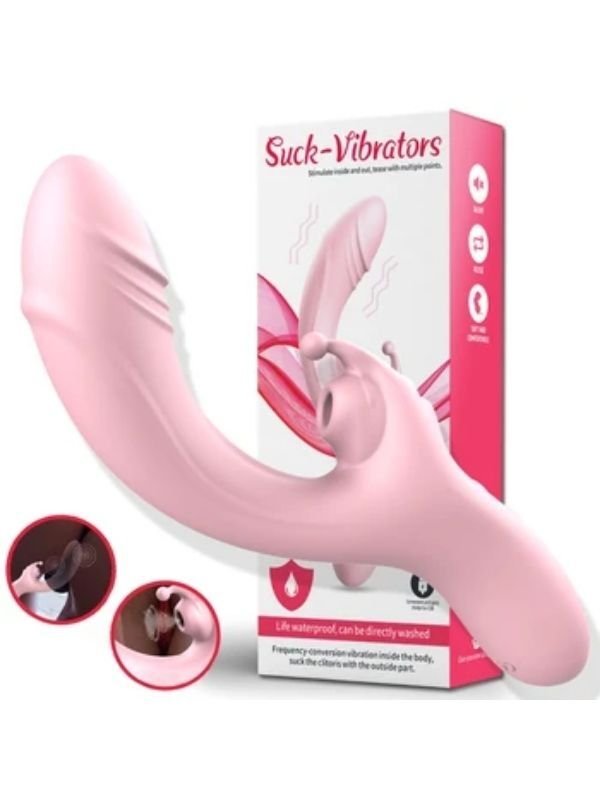 Censan Suck Vakumlu Klitoral Uyarıcılı Şarjlı Tavşan Vibratör