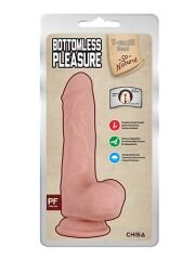 Bottomless Pleasure Kıkırdaklı Gerçekçi Dildo - 20cm Ten