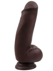 Lecher Kıkırdaklı Gerçekçi Dildo - 18cm Zenci