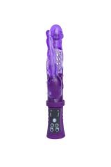 Anal Vajinal Çift Çıkışlı Döner İnci Taneli Çift Motorlu Vantuzlu 22cm Vibratör
