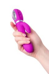 10 Modlu Klitoris Uyarıcılı 20cm Silikon Mor Vibratör