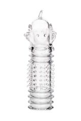 Tırtıklı Noktalı Şeffaf 15.3cm Penis Kılıfı