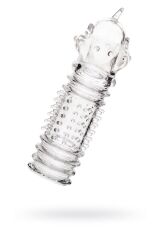 Tırtıklı Noktalı Şeffaf 15.3cm Penis Kılıfı