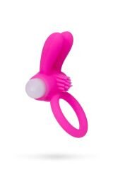 Tavşan Kulaklı Titreşimli Pili Değişen Pembe 2.5cm Penis Halkası