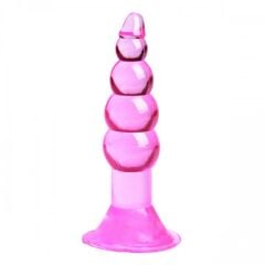 Backpart Boğumlu Vantuzlu 11.5cm Anal Tıkaç -  Pembe