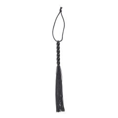 Fetilux Tüylü Silikon 23cm Mini Kırbaç - Siyah