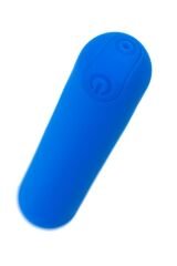 10 Hızlı USB Şarjlı 8cm Mavi Silikon Mini Mermi Vibratör