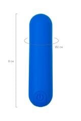 10 Hızlı USB Şarjlı 8cm Mavi Silikon Mini Mermi Vibratör