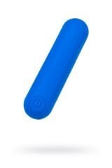 10 Hızlı USB Şarjlı 8cm Mavi Silikon Mini Mermi Vibratör