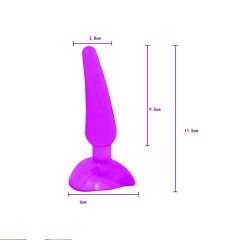 Backpart Şeffaf Yumuşak Silikon Bükülebilir 9.5cm Anal Tıkaç (Plug)